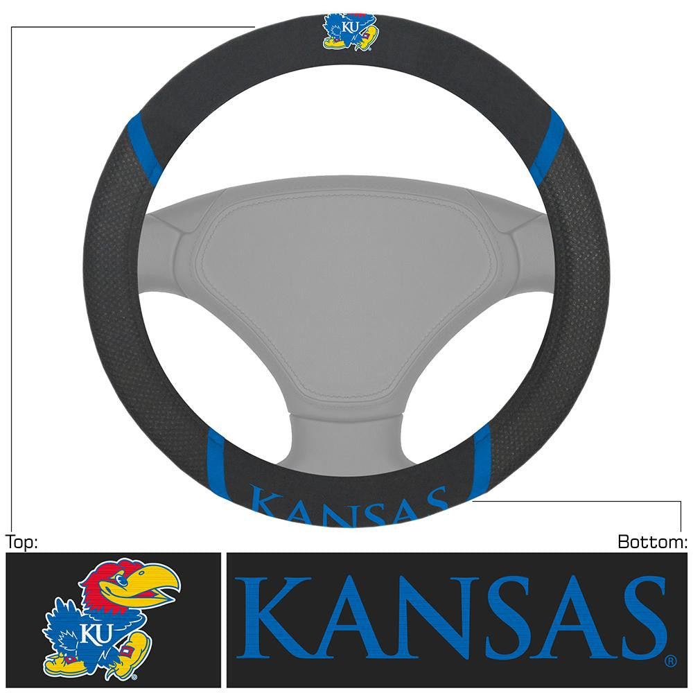 Kansas Jayhawks NCAA Polyester Steering Wheel Cover