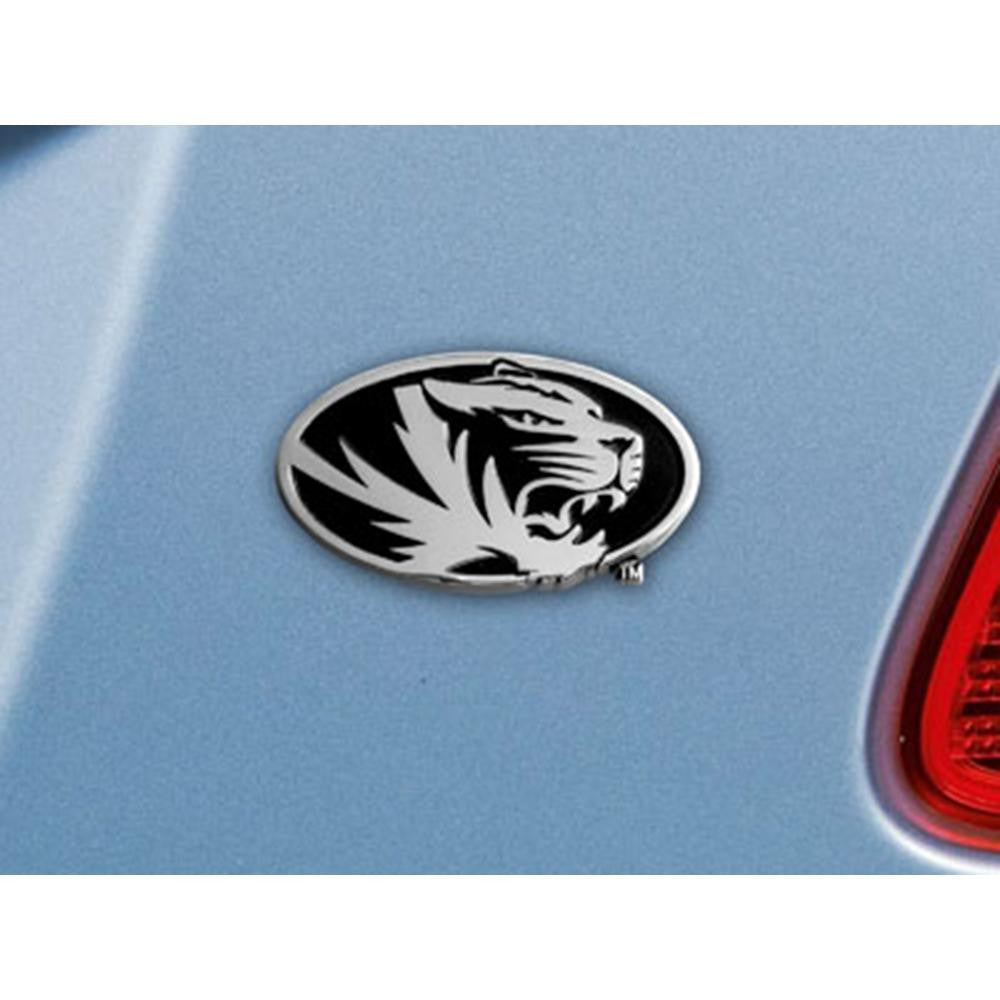 Missouri Tigers NCAA Chrome Car Emblem (2.3in x 3.7in)