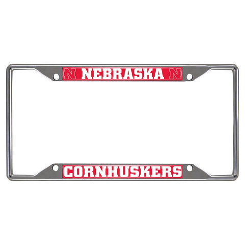 Nebraska Cornhuskers NCAA Chrome License Plate Frame