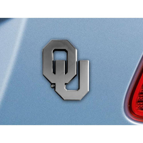 Oklahoma Sooners NCAA Chrome Car Emblem (2.3in x 3.7in)