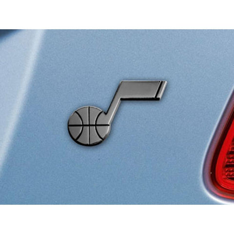 Utah Jazz NBA Chrome Car Emblem (2.3in x 3.7in)