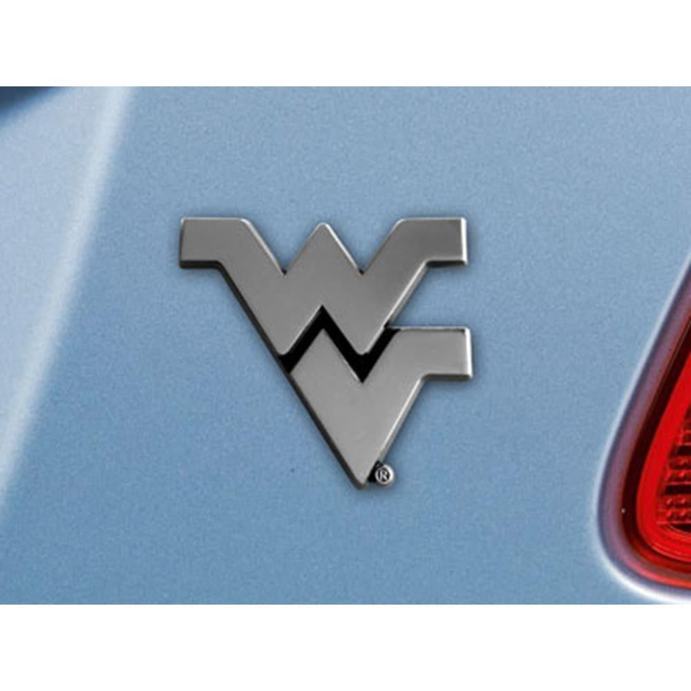 West Virginia Mountaineers NCAA Chrome Car Emblem (2.3in x 3.7in)