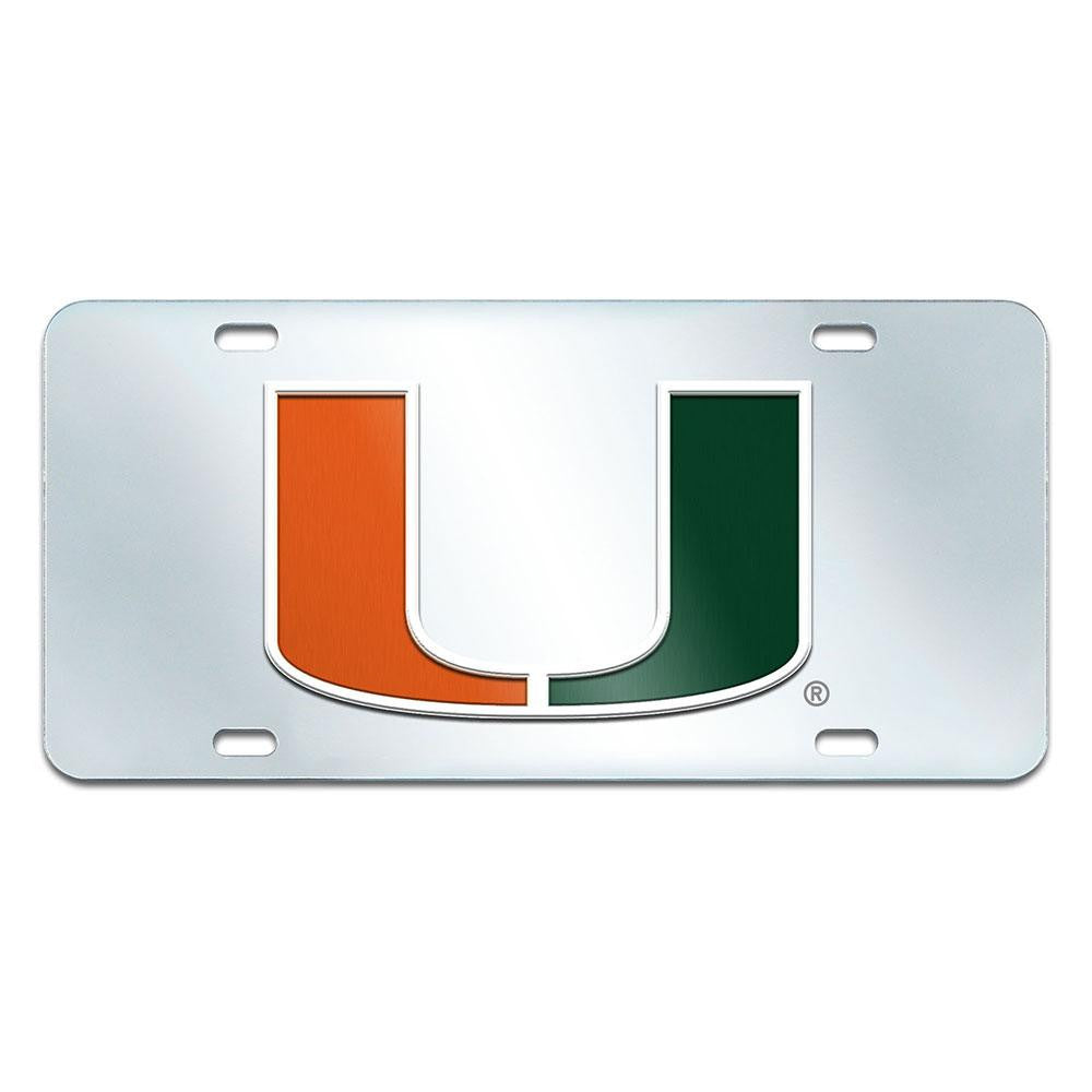 Miami Hurricanes NCAA License Plate-Inlaid