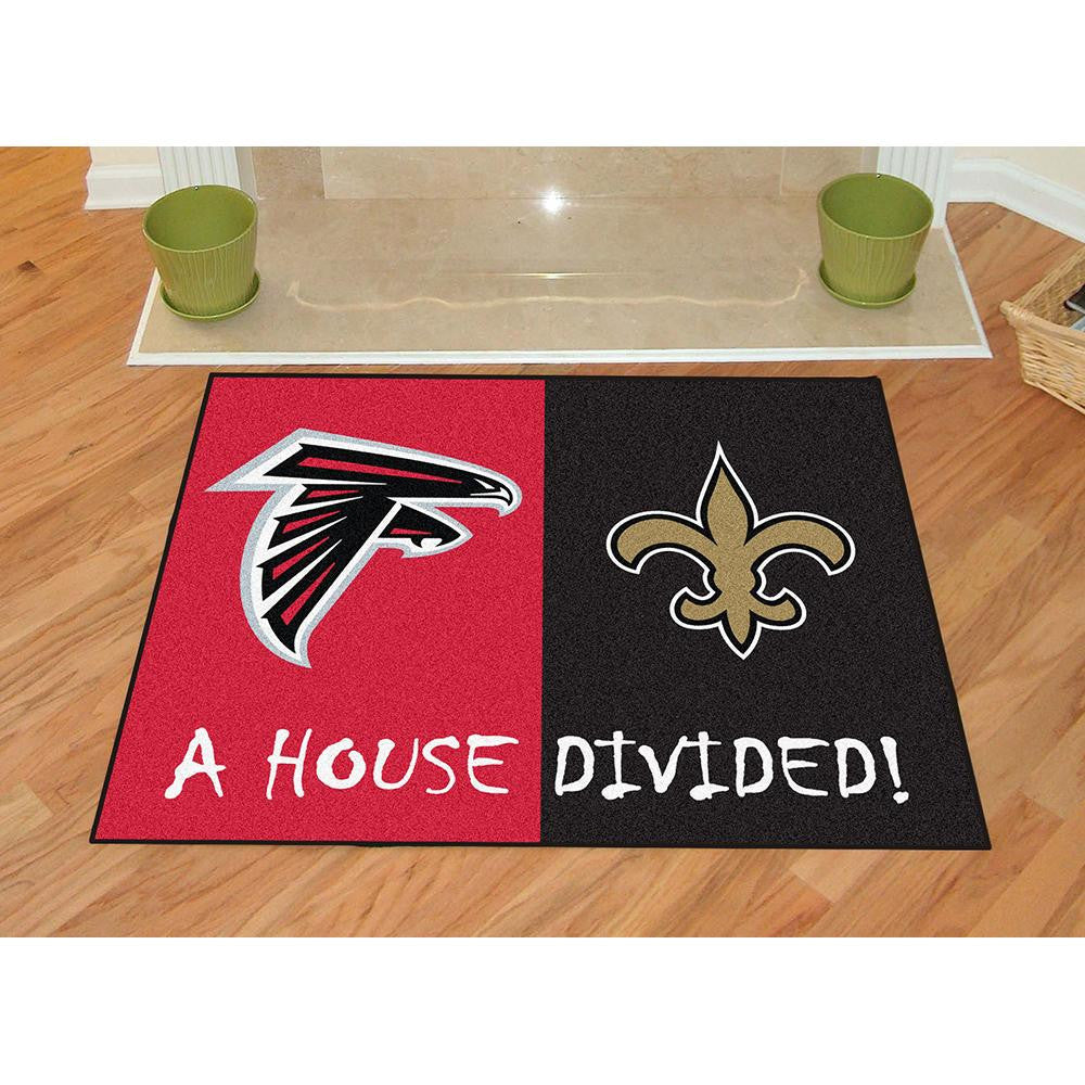 Atlanta Falcons-New Orleans Saints NFL House Divided NFL All-Star Floor Mat (34x45)