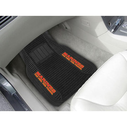 US Marines Armed Forces Deluxe 2-Piece Vinyl Car Mats
