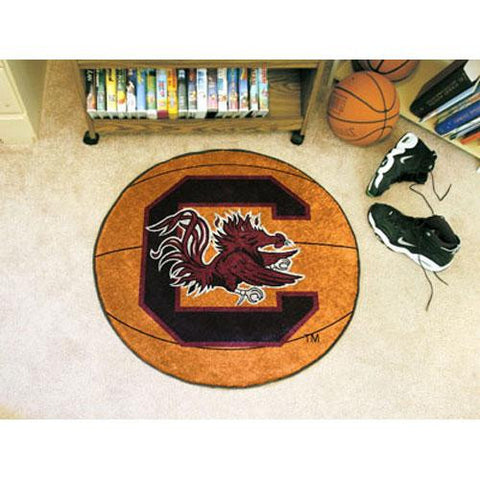 South Carolina Fighting Gamecocks NCAA Basketball Round Floor Mat (29)