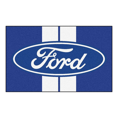 Ford Ford Oval with Stripes  4x6 Rug (46x72)