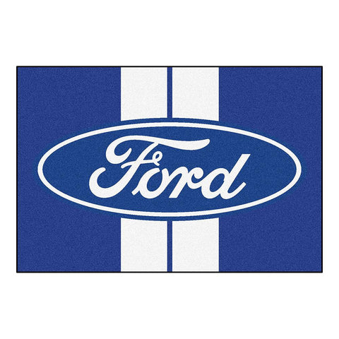 Ford Ford Oval with Stripes  5x8 Rug (60x92)