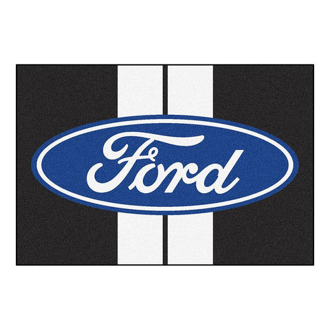 Ford Ford Oval with Stripes  5x8 Rug (60x92)