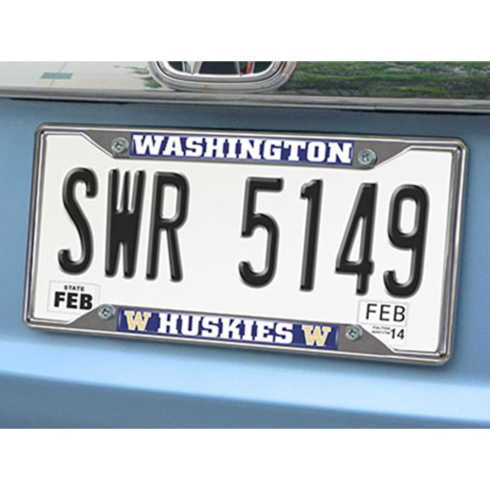 Washington Huskies NCAA Chrome License Plate Frame