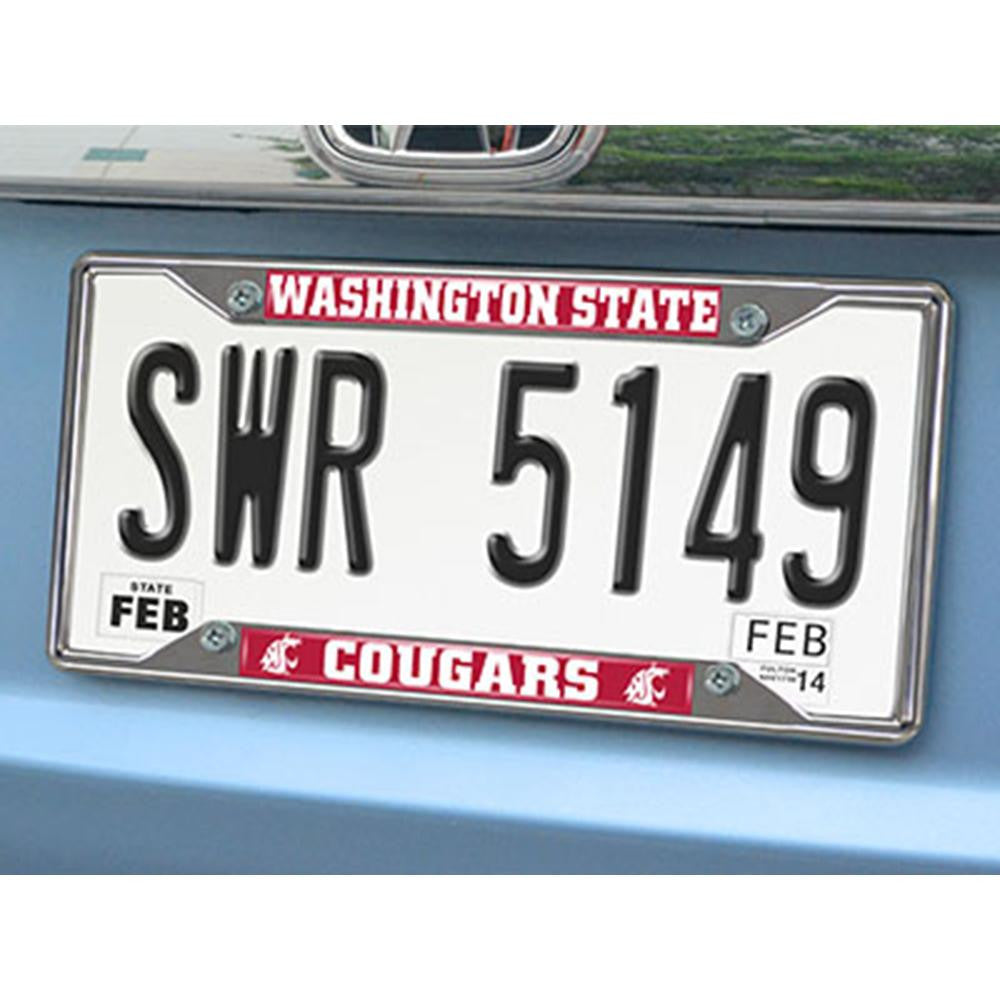 Washington State Cougars NCAA Chrome License Plate Frame