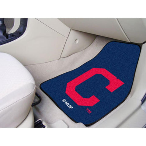 Cleveland Indians MLB 2-Piece Printed Carpet Car Mats (18x27)