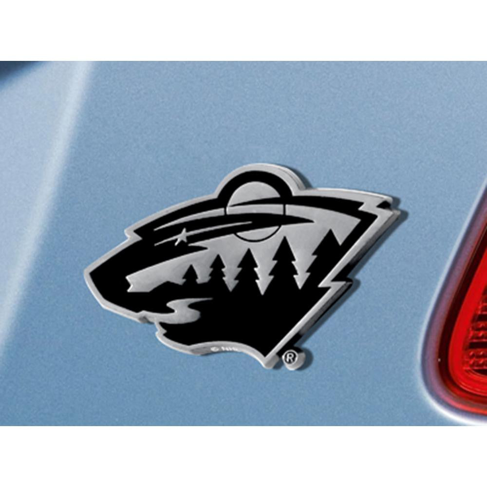 Minnesota Wild NHL Chrome Car Emblem (2.3in x 3.7in)