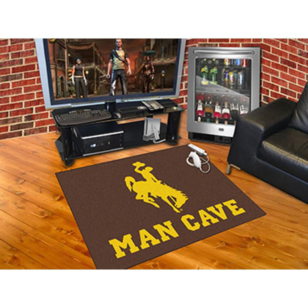 Wyoming Cowboys NCAA Man Cave All-Star Floor Mat (34in x 45in)