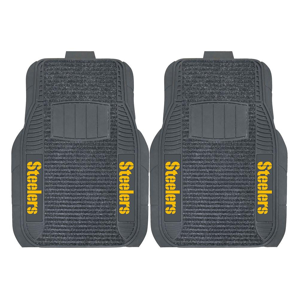 Pittsburgh Steelers NFL Deluxe 2-Piece Vinyl Car Mats (20x27)