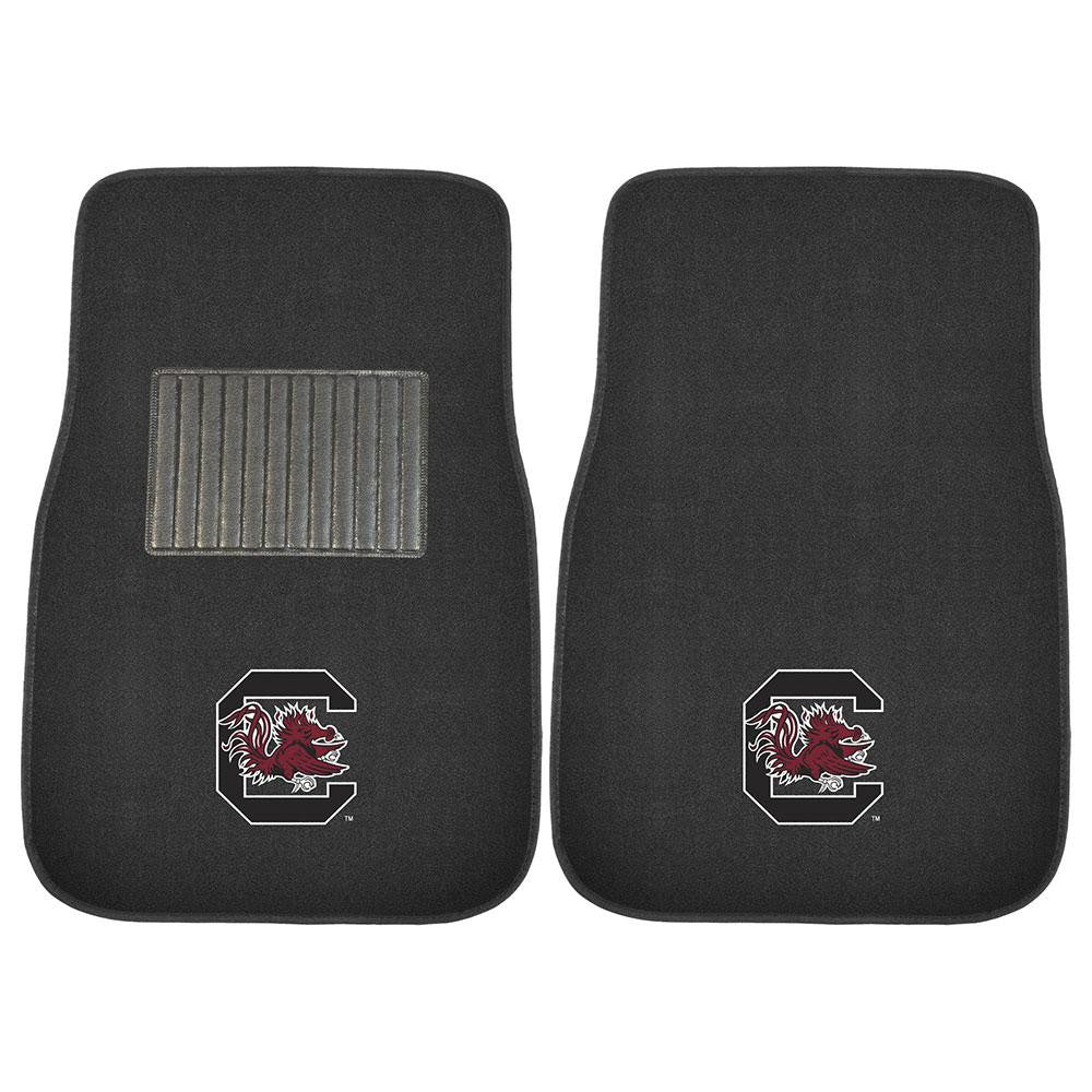 South Carolina Gamecocks NCAA 2-pc Embroidered Car Mat Set