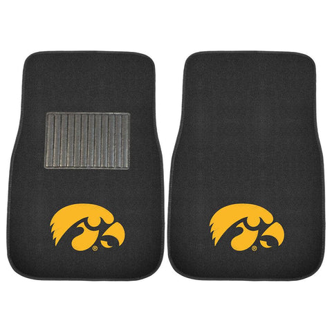 Iowa Hawkeyes NCAA 2-pc Embroidered Car Mat Set