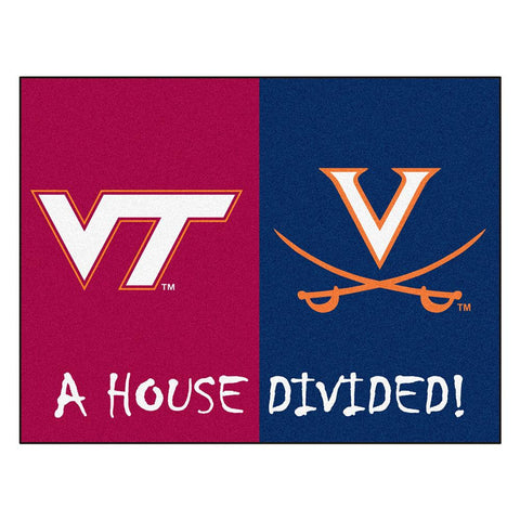 Virginia Tech - Virginia NCAA House Divided NFL All-Star Floor Mat (34x45)