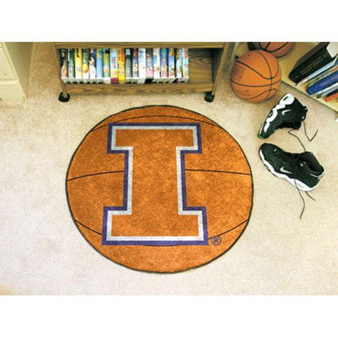 Illinois Fighting Illini NCAA Basketball Round Floor Mat (29)