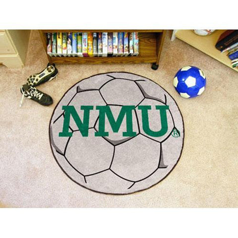 Northern Michigan Wildcats NCAA Soccer Ball Round Floor Mat (29)