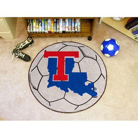 Louisiana Tech Bulldogs NCAA Soccer Ball Round Floor Mat (29)