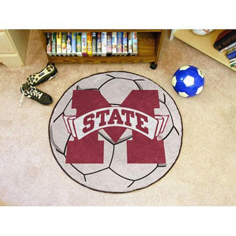 Mississippi State Bulldogs NCAA Soccer Ball Round Floor Mat (29)