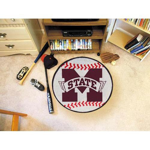 Mississippi State Bulldogs NCAA Baseball Round Floor Mat (29)