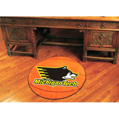 Michigan Tech Huskies NCAA Basketball Round Floor Mat (29)