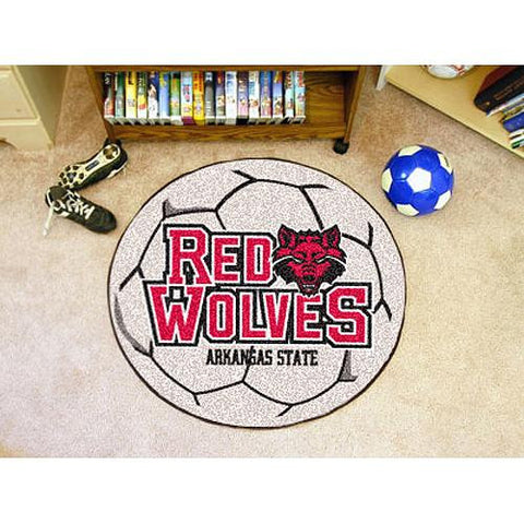 Arkansas State Red Wolves NCAA Soccer Ball Round Floor Mat (29)