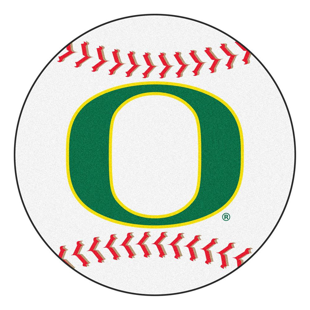 Oregon Ducks NCAA Baseball Round Floor Mat (29)