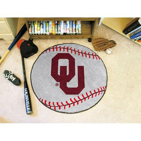 Oklahoma Sooners NCAA Baseball Round Floor Mat (29)