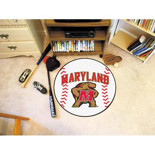 Maryland Terps NCAA Baseball Round Floor Mat (29)