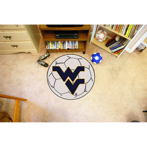 West Virginia Mountaineers NCAA Soccer Ball Round Floor Mat (29)