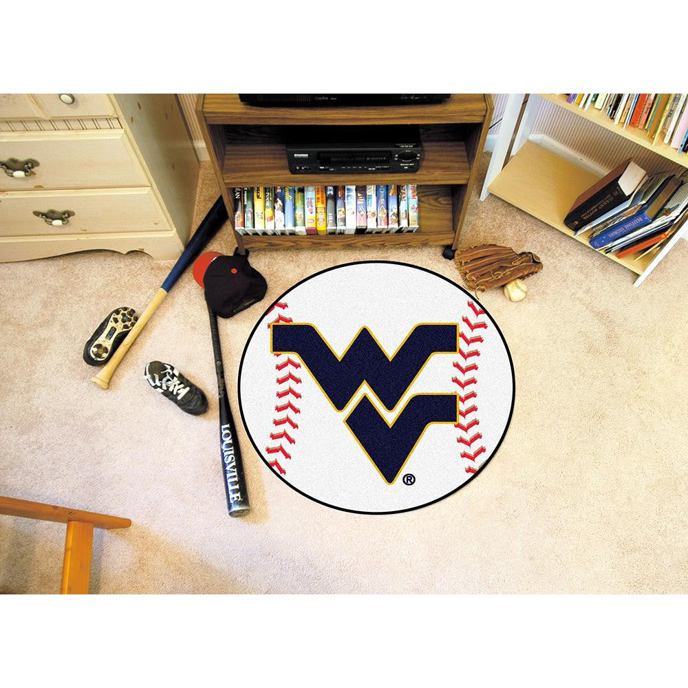 West Virginia Mountaineers NCAA Baseball Round Floor Mat (29)