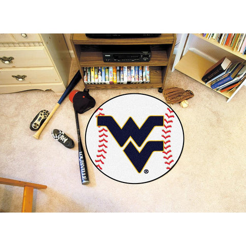 West Virginia Mountaineers NCAA Baseball Round Floor Mat (29)