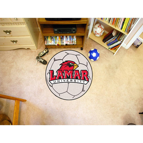 Lamar Cardinals NCAA Soccer Ball Round Floor Mat (29)