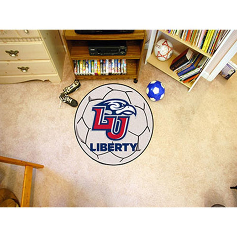 Liberty Flames NCAA Soccer Ball Round Floor Mat (29)