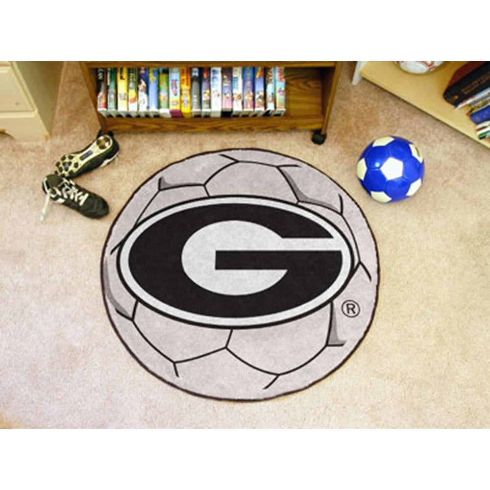 Georgia Bulldogs NCAA Soccer Ball Round Floor Mat (29)