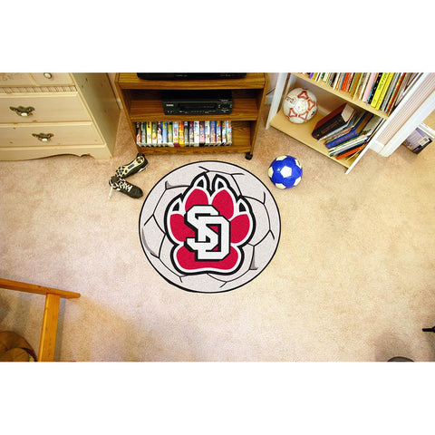 South Dakota Coyotes NCAA Soccer Ball Round Floor Mat (29)