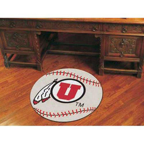 Utah Runnin Utes NCAA Baseball Round Floor Mat (29)