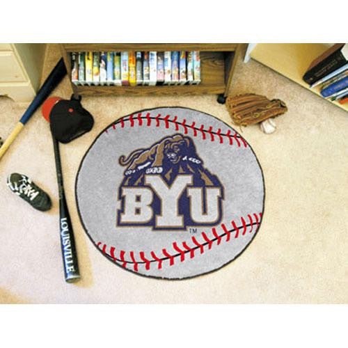 Brigham Young Cougars NCAA Baseball Round Floor Mat (29)