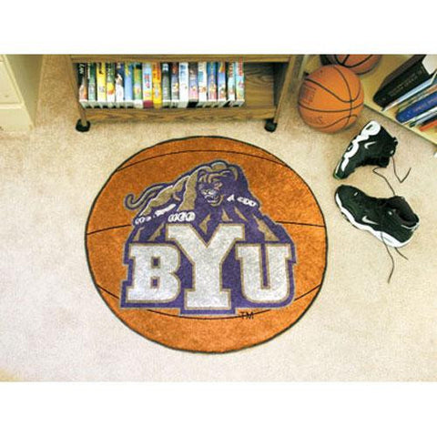 Brigham Young Cougars NCAA Basketball Round Floor Mat (29)