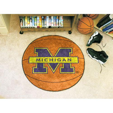 Michigan Wolverines NCAA Basketball Round Floor Mat (29)