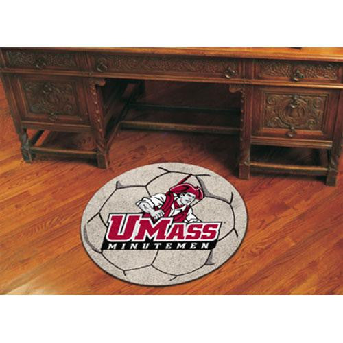 Massachusetts Minutemen NCAA Soccer Ball Round Floor Mat (29)