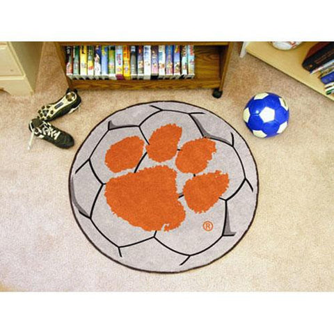 Clemson Tigers NCAA Soccer Ball Round Floor Mat (29)