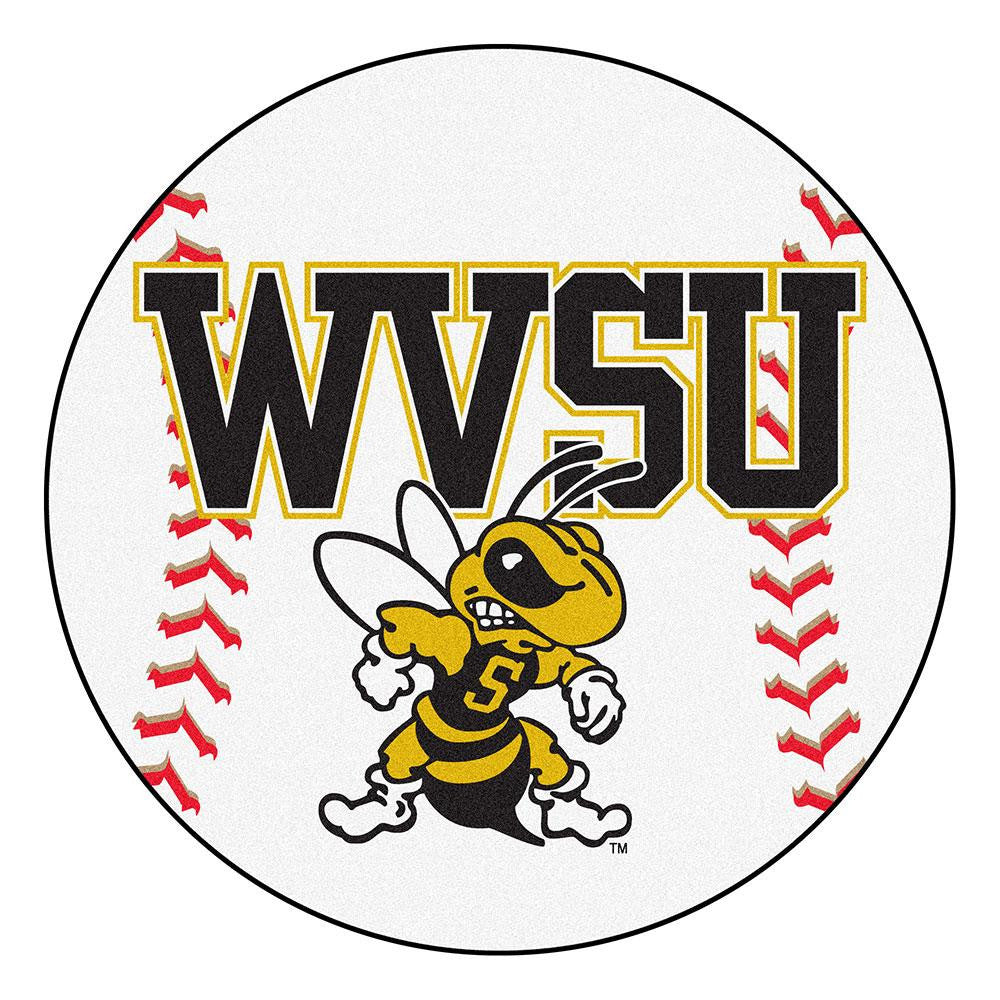 West Virginia State University NCAA Baseball Round Floor Mat (29)