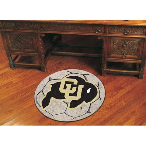 Colorado Golden Buffaloes NCAA Soccer Ball Round Floor Mat (29)