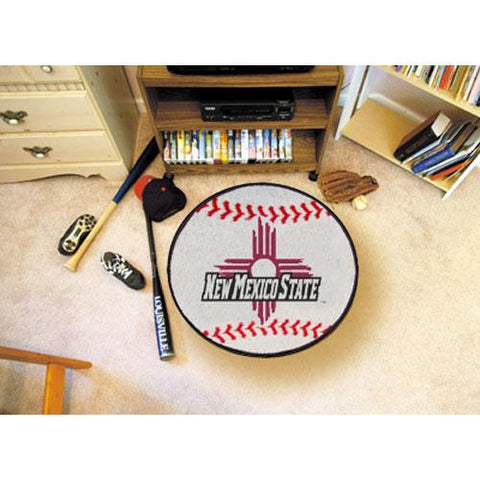 New Mexico State Aggies NCAA Baseball Round Floor Mat (29)