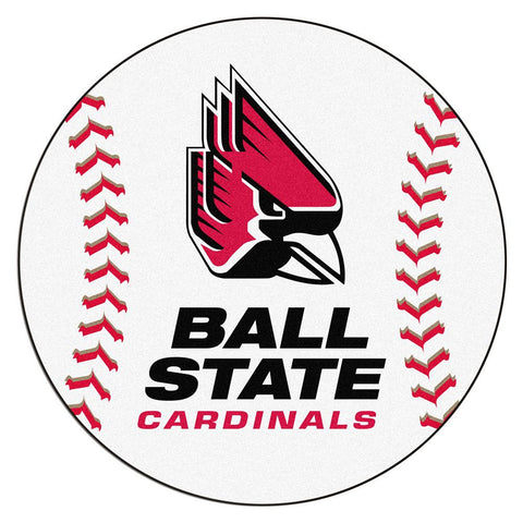 Ball State Cardinals NCAA Baseball Round Floor Mat (29)