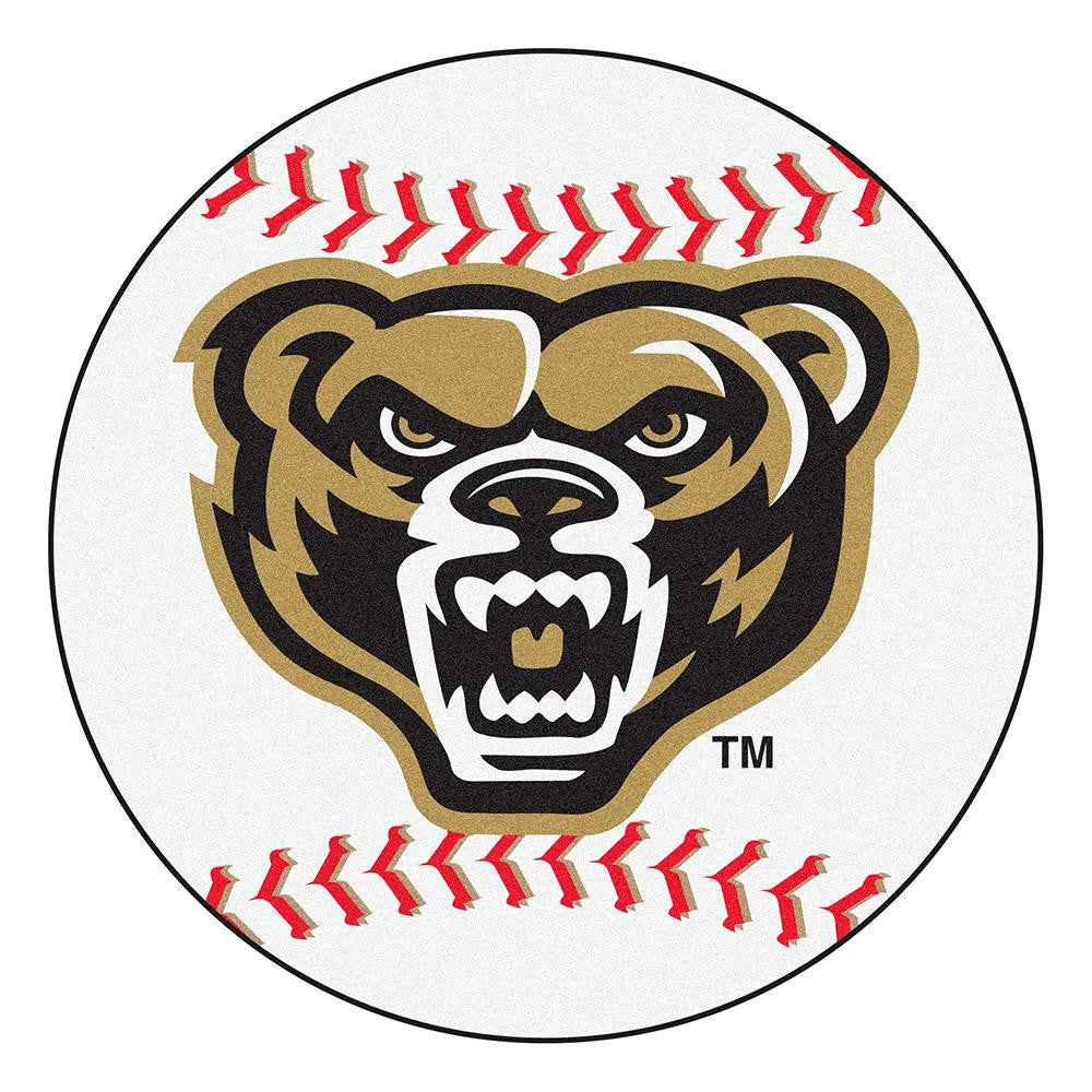 Oakland Golden Grizzles NCAA Baseball Round Floor Mat (29)